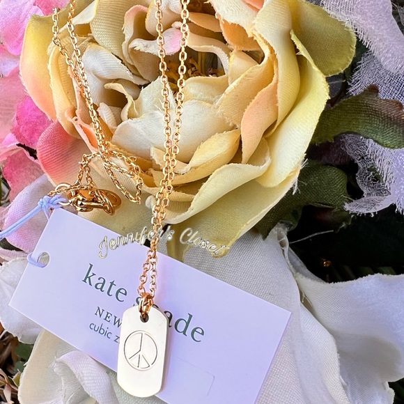 Kate Spade Peace Sign Pendant Necklace - Picture 5 of 6
